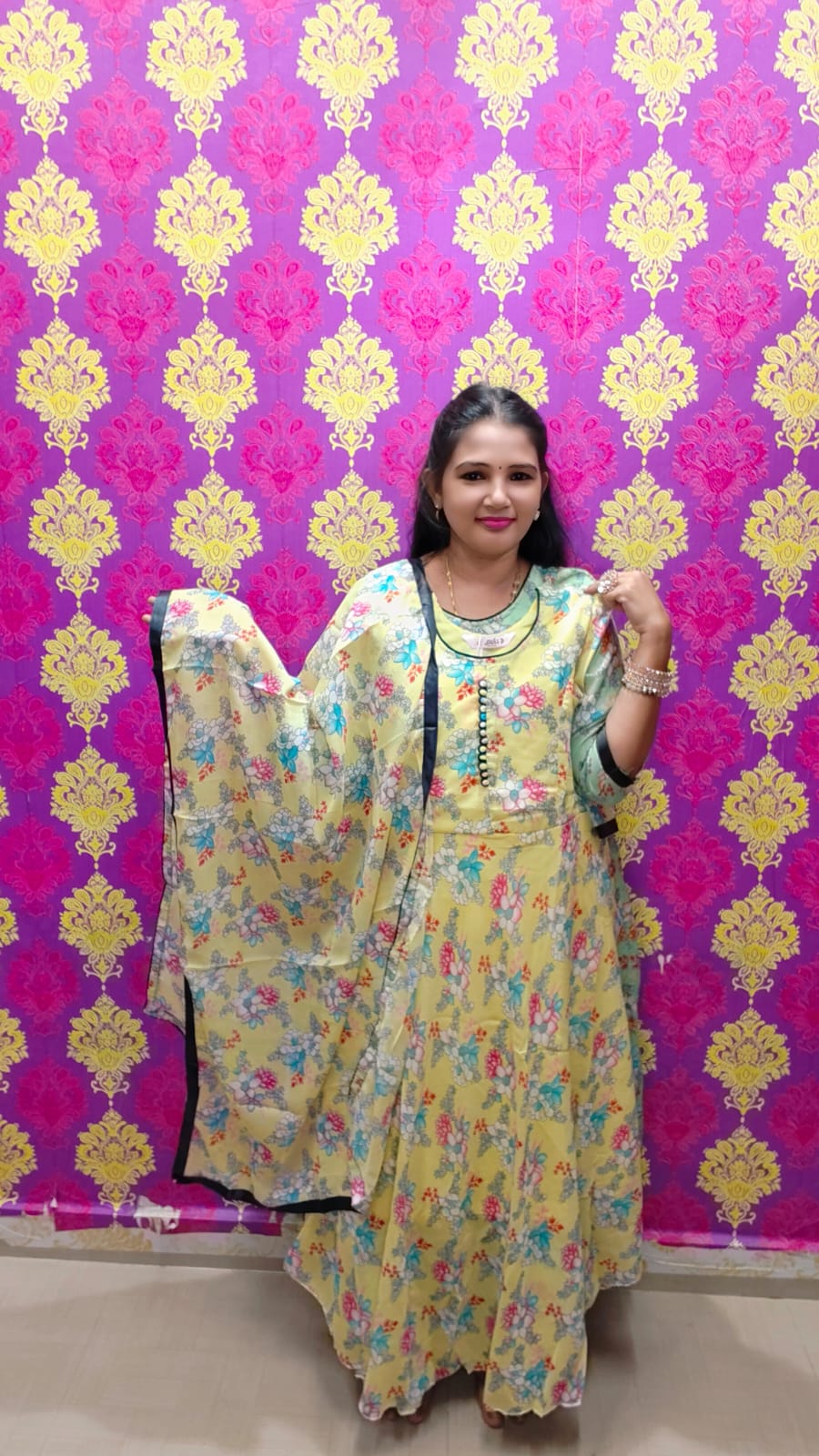 Biba A-Line Floral Kurti